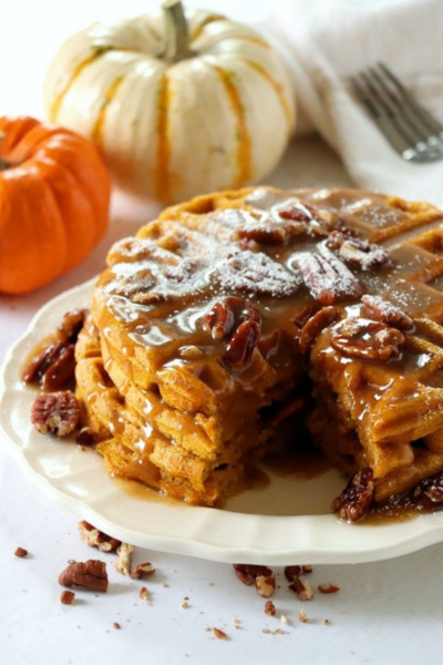 Pumpkin-Spice-Waffles