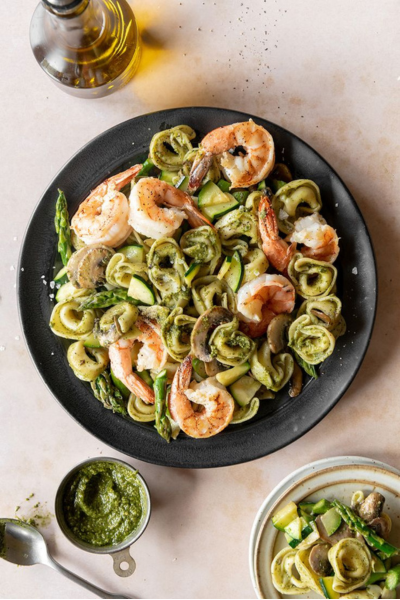 Creamy-Shrimp-Pesto-Tortellini-Pasta